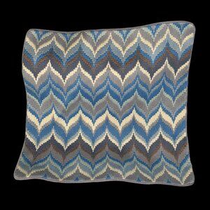 Jonathan Adler Bargello Flame stitch wool velvet woven square pillow cover 20x20